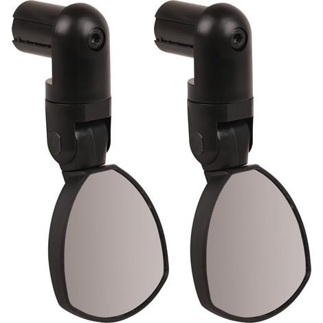 Pack Spin 25 - Pack De Deux Rétroviseur Vélo - Rétroviseur De Guidon Pour Vélo De Route - Noir - 2 X 57 G - Fabriqués En France