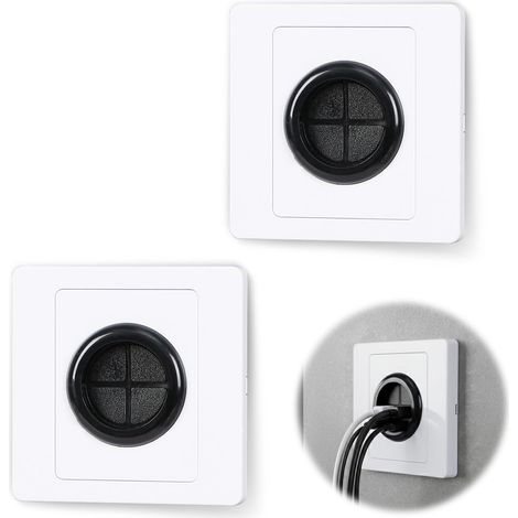 Lot De 2 Passe-câbles Muraux, Gestion Des Câbles Pour Tv Et Bureau, Cache-prises Et Organisation Des Fils