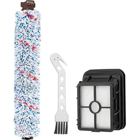 Rouleau De Brosse De Rechange Et Filtre Pour Aspirateur Eau Et Poussière Bissell Crosswave 1866 17132 2225n 2582n, 1 Rouleaux De Brosse + 1 Filtres + 1 Brosse De Nettoyage