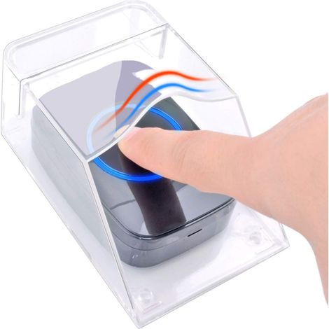 Housse De Protection Transparente Pour Sonnette De Porte Extérieure, Étanche, Sans Fil, Support Mural - 11 X 6 X 5 Cm