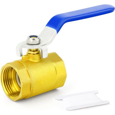 Robinet À Boisseau Sphérique En Laiton, Robinet D'Arrêt À Passage Intégral 1-1/2" Bsp Pour Eau, Huile Et Gaz