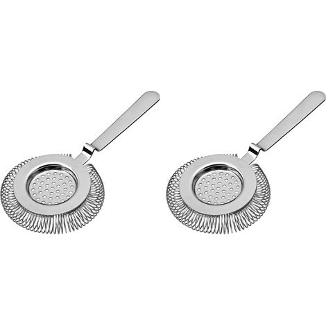 Lot De 2 Passoires À Cocktail Professionnelles Pour Shaker Et Verre À Mélange, Acier Inoxydable 304, Encoche De Stabilité Intégrée, Accessoire Mixologie (4 Couleurs Disponibles)