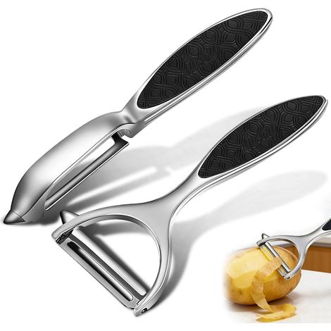 Eplucheur Pomme De Terre - Éplucheur En Acier Inoxydable Pour Carottes, Aubergines, Poires, Mangues Et Concombres, Avec Poignée Ergonomique Antidérapante