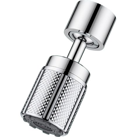 Embout Robinet Cuisine Chromé 360°, Economiseur D'Eau Pour Robinet À 3 Modes De Pulvérisation, 6 Adaptateurs Pour Robinets Avec Filetages De Taille M20, M22, M24, G1/2, F20, F22, F24