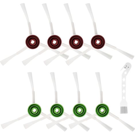 Brosses Latérales De Rechange Pour Ecovacs Deebot T20/t20e/x1/t10 Omni/t8/t9/n8/x1/t10 Turbo/t9+/n8+/n8 Pro/n8 Plus/950/920/t8+/t8 Aivi/t8 Max Accessoires, 8 Brosses Latérales, 1 Brosse De Nettoyage