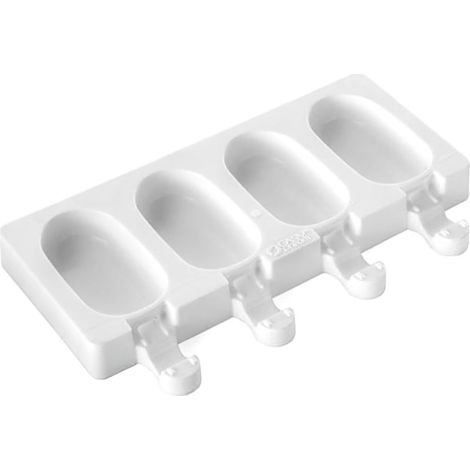 22.341.87.0065 Gel01m Moule À Esquimaux Mini Classique Silicone Blanc, 38 X 73 H 18 Mm