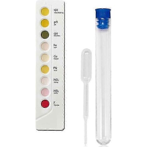Kit D'Analyse D'Eau Potable 9 En 1 (ph/kh/gh/fe/cu/pb/no3/no2/f) - Testeur De Ph Et De Chlore Pour L'Analyse Chimique De L'Eau