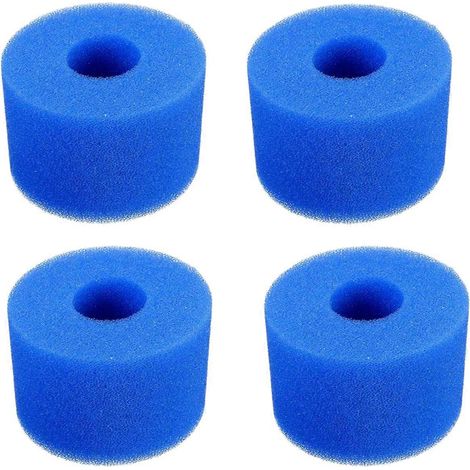 Lot De 4 Filtres En Mousse, Compatibles Avec Les Filtres Intex S1, Réutilisables Et Lavables, Accessoire De Natation