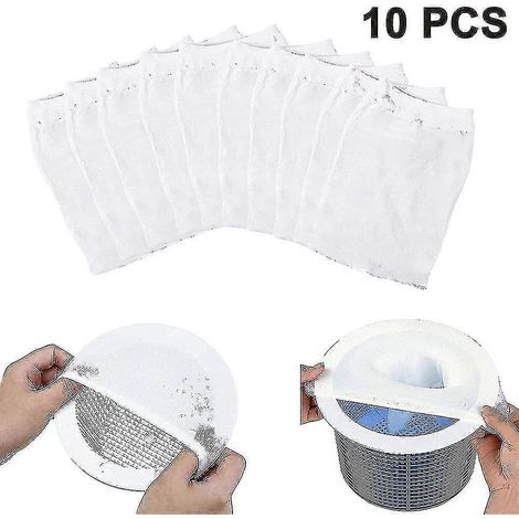 Chaussettes Pour Skimmer De Piscine - Protection Idéale Pour Les Filtres Et Les Paniers, Lot De 10