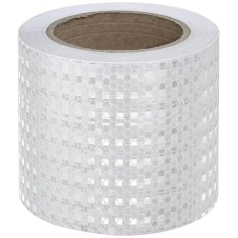 Réfléchissant Blanc, 10 Cm X 10 M, Bandes D'Avertissement De Sécurité Réfléchissantes, Autocollants Auto-adhésifs Pour Voiture, Camion, Moto, Bateau, Vélo, Remorque