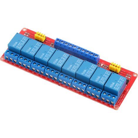 Carte De Module De Relais Optocoupleur À 8 Canaux, Déclencheur Haut Et Bas 12v