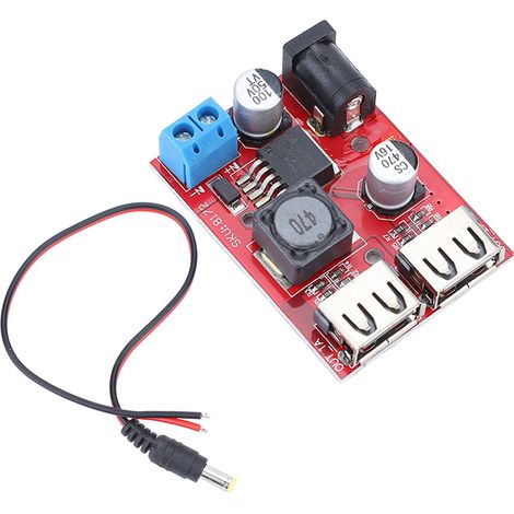 Panneau Régulateur De Tension, Contrôleur Solaire, 2 Sorties Usb, Module Buck Dc6v-30v À 5v