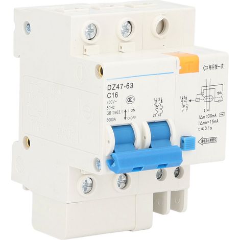 Disjoncteur De Défaut De Terre Pa66, Protection Contre Les Fuites Pour L'Ingénierie 16a 30ma 400v