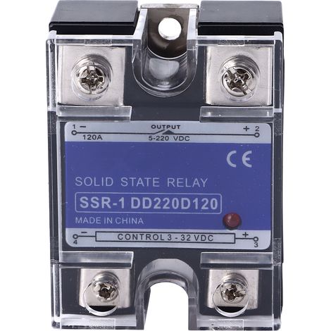Relais Statique Monophasé 3 À 32 V Cc Entrée 5 Module De Charge 220 V Cc 120 A