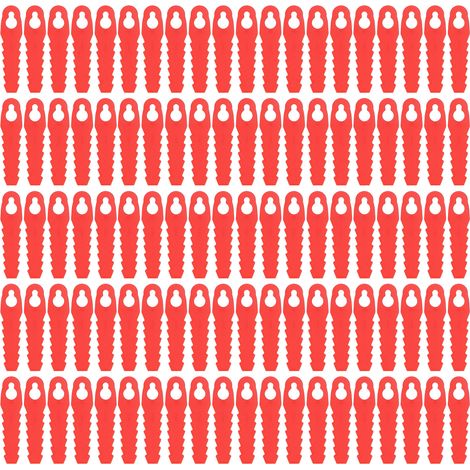 100 Pièces Cour Pelouse Tondeuse À Gazon Tête De Coupe Lames Remplacement Lame De Coupe 10x5mm