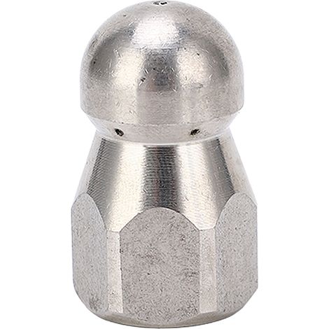 Buse De Lavage À Haute Pression 5000psi, Tuyau De Dragage, Nettoyage, Tête De Boule De Jet En Acier Inoxydable, Avant 1 Arrière 6 Trous G1/4 Pouces