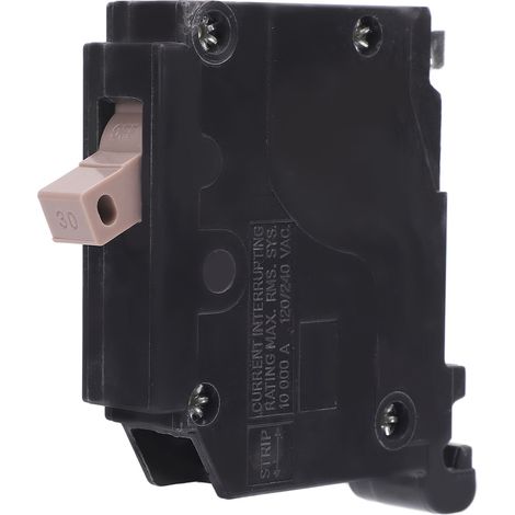 Disjoncteur 3/4 Pouces Boîtier Moulé Enfichable 1 Pôle 30a 10 Kaic 120 240vac Avec Protection Magnétique Thermique