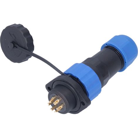 Connecteur D'Alimentation Aéronautique Étanche Ip68 À Bride, Adaptateur Industriel Ac380v Sp206 Broches (380v 10a)