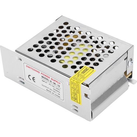 Adaptateur Secteur À Découpage Dc12v En Alliage D'Aluminium Pour Barre Lumineuse Led, Imprimante 3d (s-36-12 (12v 3a 36w) Ac100-240v)