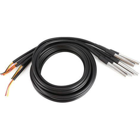 Lot De 5 Sondes De Température Avec Câble Étanche En Acier Inoxydable Et Thermomètre