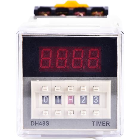 Dh48s‑2z Relais Temporisé Double À Affichage Numérique 220 V Avec Base De Prise