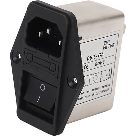 Filtre De Puissance Emi Monophasé, Panneau De Prise Iec, Suppresseur De Bruit De Ligne Pour Équipement Médical, Ac115 250v