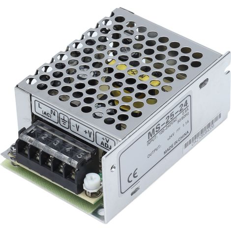 Alimentation À Découpage 100-240 V Ca Led 25 W, Boîtier En Alliage D'Aluminium Ms-25-24