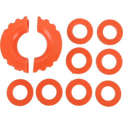Kit De Rondelles Isolateurs Pour Manilles À Anneau En D : Protège Votre Pare-chocs Et Empêche Les Vibrations Pour Manilles De 3/4 Pouce (noir/orange).