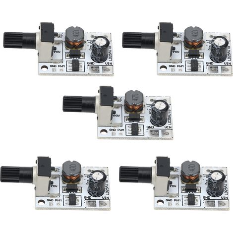 Lot De 5 Variateurs De Lumière Led À Luminosité Réglable Dc 6-24 V 20 W Avec Contrôleur Pwm