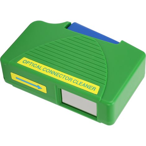 Boîte De Nettoyage De Fiber Optique, Nettoyeur De Connecteur Optique, Accessoires De Câble Facial D'Extrémité De Cavalier Vert