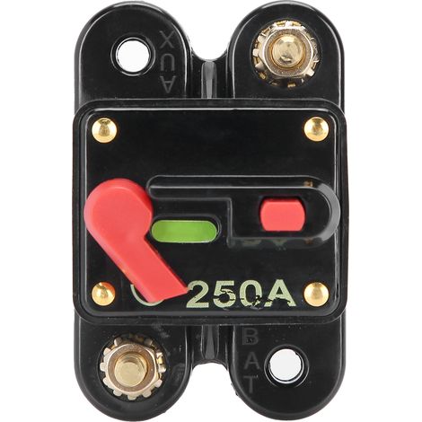 Disjoncteur 12-24 V Dc, Fusible, Onduleur Avec Réinitialisation Manuelle Pour Système Audio De Voiture, Bateau, Camion, 250 A