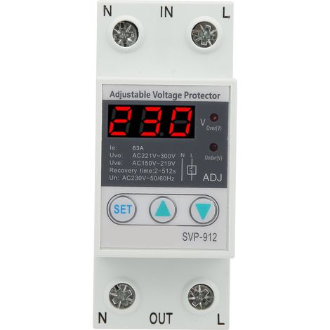 Protecteur De Sous-tension 230v, Relais De Protection De Récupération Réglable, Voltmètre Svp-912