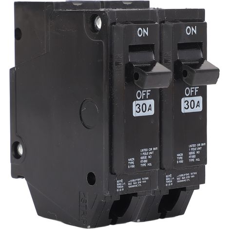 Disjoncteur Enfichable 30a 1p, 2 Pièces, Accessoires Miniatures De Protection De Commutateur D'Air Domestique