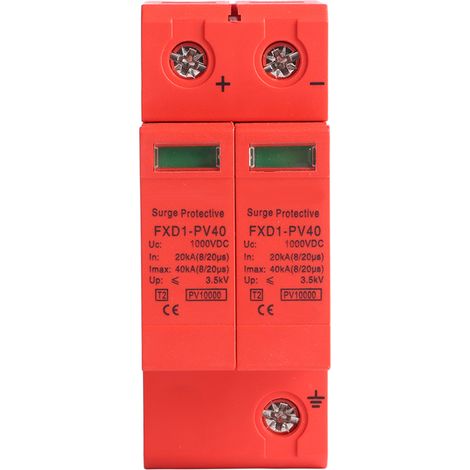 Dispositif De Protection Contre Les Surtensions 2p, Protecteur Photovoltaïque Dc Dc1000v 40ka Pour Équipement Électronique