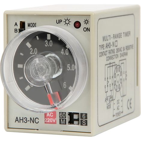 Relais Temporisé À La Mise Sous Tension Mini Multi-période Réglable En Mode B Ah3 Nc Ac220v 50/60hz