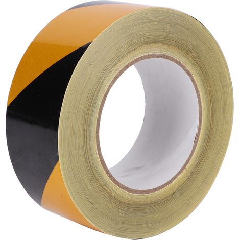 Bande Réfléchissante De Sécurité 50mm X 46m, Bandes Auto-adhésives D'Avertissement Noires Et Jaunes, Accessoires
