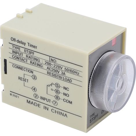 Berm – Bouton De Relais De Retard De Mise Hors Tension, Minuterie De Contrôle, Haute Précision, Ac200-220v St3pf