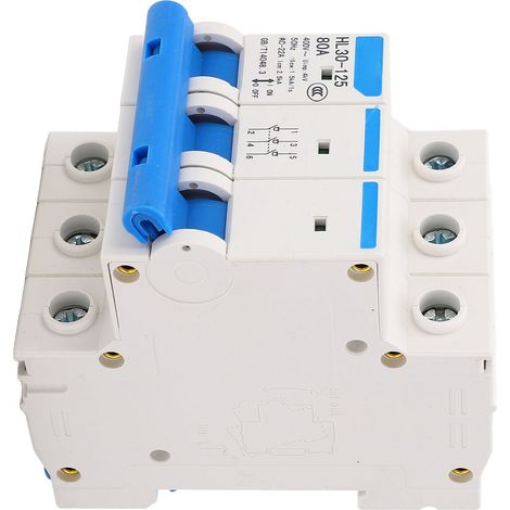 Disjoncteur Miniature Pc Ignifuge, 3 Pôles, Montage Sur Rail Din, 400v, 80a