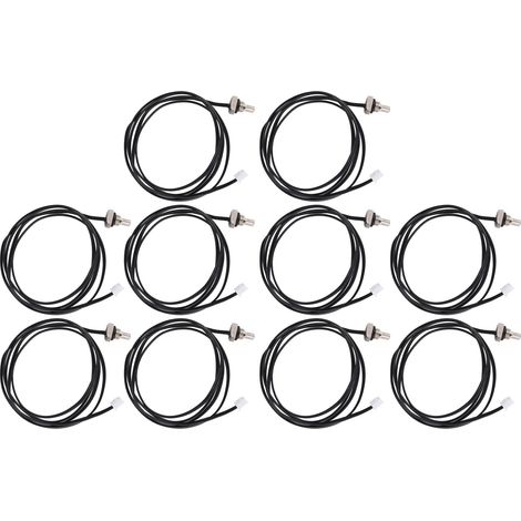 Lot De 10 Sondes De Température À Thermistance Ntc, Tête Hexagonale, Câble De 1 Mètre, Filetage M8, 50 Kω