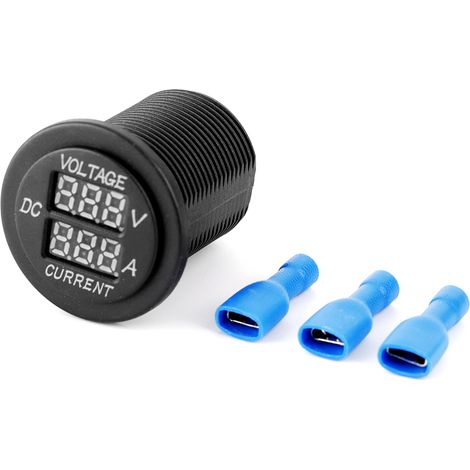 Ampèremètre Led De Voiture, Voltmètre Résistant À La Chaleur 12-24 V Pour Bateau Moto