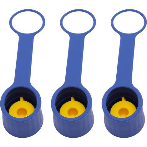Lot De 3 Bouchons De Carafe À Eau En Silicone De 5 Gallons, 2/3/4/5 Gallons, Réutilisables, Anti-fuite, Couvercles De Rechange Pour Bouteille De 55 Mm À 60 Mm, Couronne À Vis Standard, Bleu Foncé