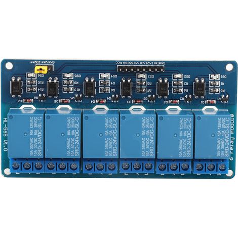 Module De Relais De Déclenchement De Bas Niveau À 6 Canaux Avec Optocoupleur 24 V