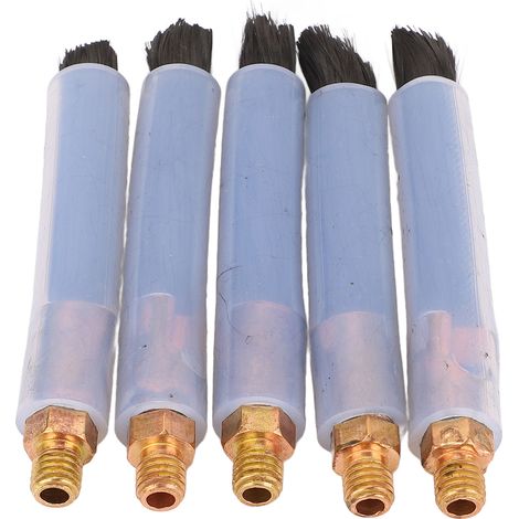 Brosses De Nettoyage De Perles De Soudure, Brosse En Fiber De Tête En Laiton Pour Le Nettoyage Des Joints Du Processeur De Couture De Soudage M8 5 Pièces