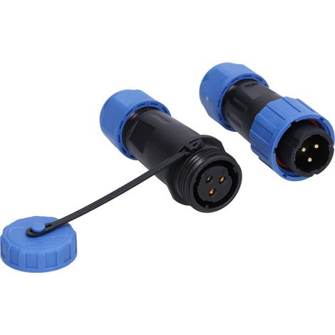 Prise Étanche Ip68, Connecteur D'Alimentation Aéronautique 3 Broches, Adaptateur De Câble Industriel 250 V 10 A