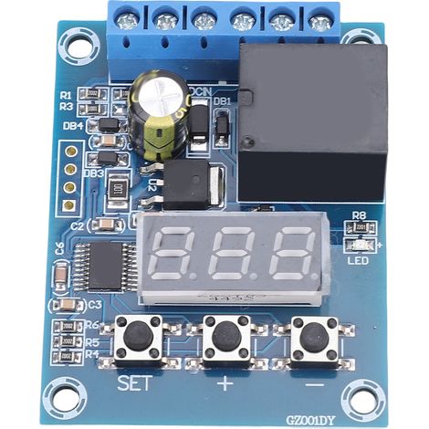 Module De Relais De Détection De Tension Dc 12v, Plage De Surveillance De 0 À 99.9v Avec Affichage Led, Limite Inférieure Supérieure Pour L'Automatisation Industrielle
