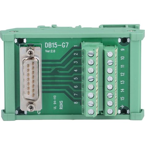 Module De Carte De Dérivation Avec Bornier Mâle Db15-g7, 60 V Cc