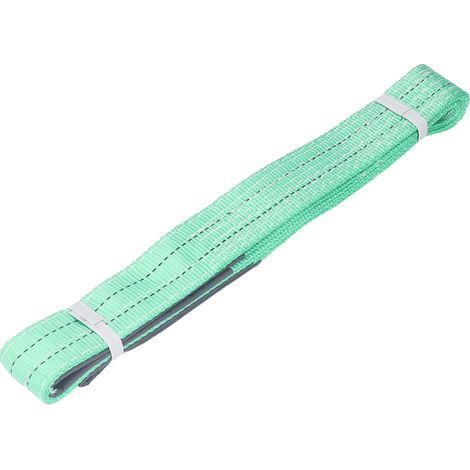 Corde De Levage Plate 2t Avec Boucle À Double Œil, Sangle De Levage En Polyester Pour Grue Industrielle, 2 Mètres