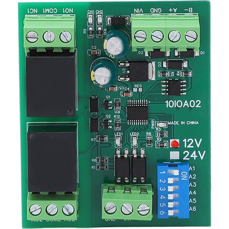 Module De Relais 2 Canaux Rs485, Panneau De Commande, Contrôleur De Commutateur, Dc 12v, Accessoire Pour Équipement