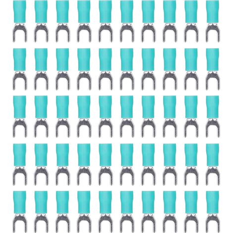 Lot De 50 Cosses À Sertir Sv5.55, Connecteurs De Câble En U De Type Awg 1210 Sécurisés Pour L'Industrie Électronique Et L'Éclairage Public.