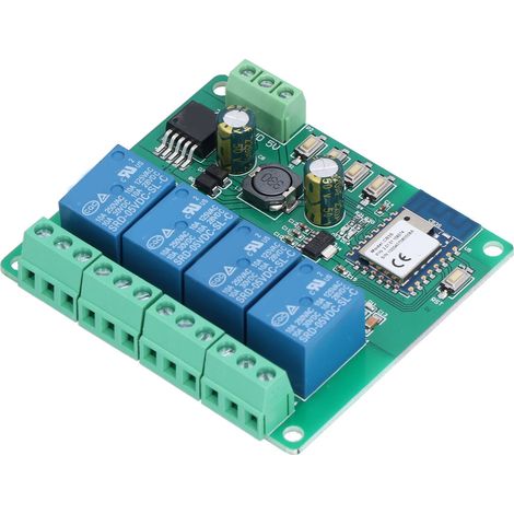 Module Relais Distant Wifi 4 Canaux, Contrôle Par Application Mobile, Verrouillage Automatique, Minuterie De Poussée Progressive